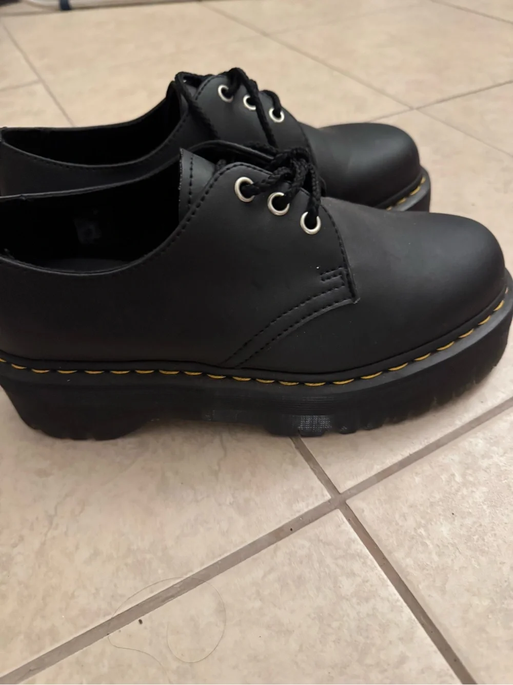 Dr. Martens Black 3-Eye Derby Lace-Up Shoe